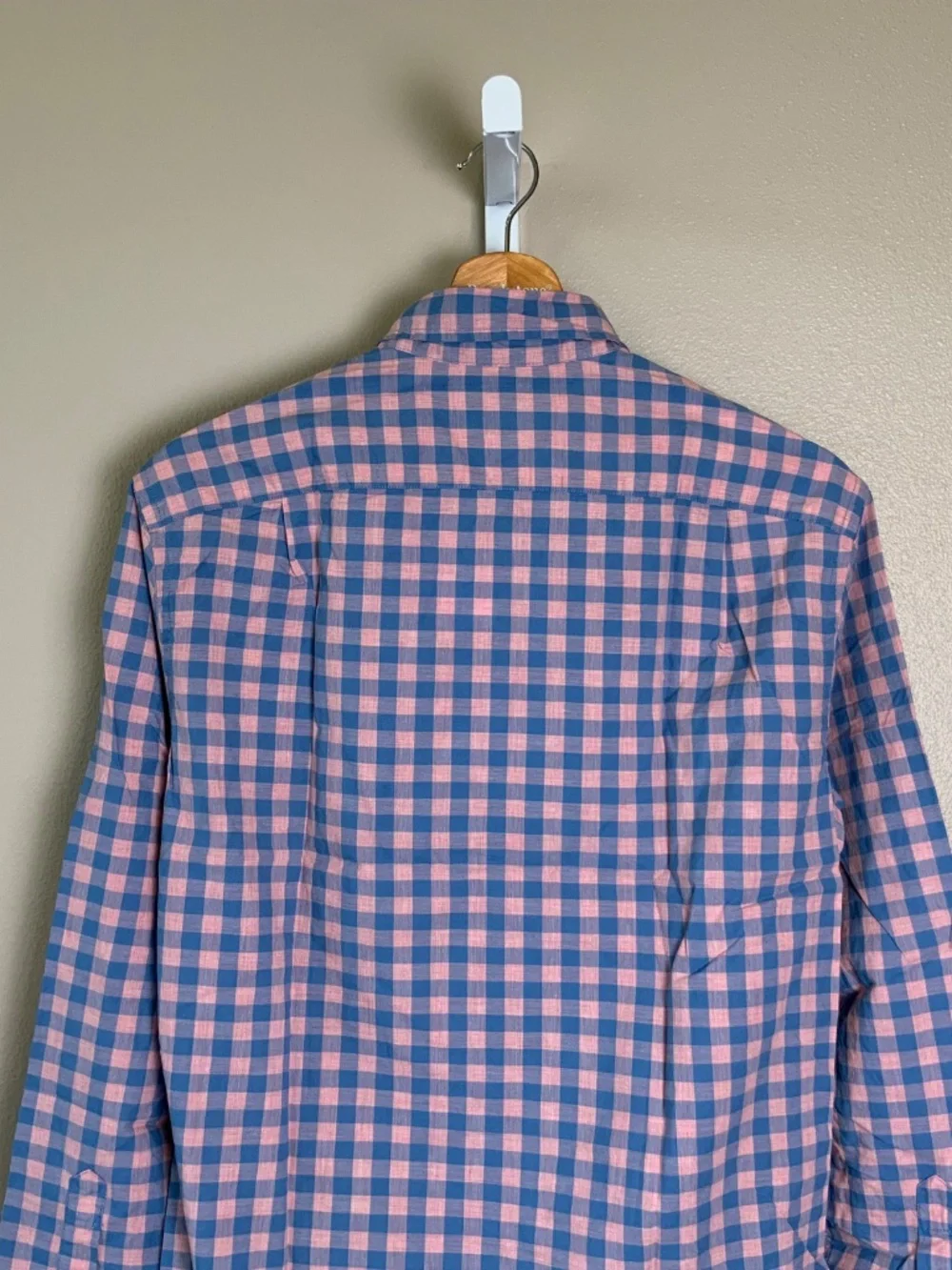 J. Crew Slim Heathered Cotton Gingham Button Down Oxford Shirt